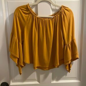 GB girls gold long sleeve strapless blouse size large